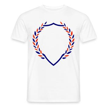 Schild Kranz Symbol Wappen - Männer T-Shirt - Weiß - Vorne - AI Model Male 178 dark (178cm)