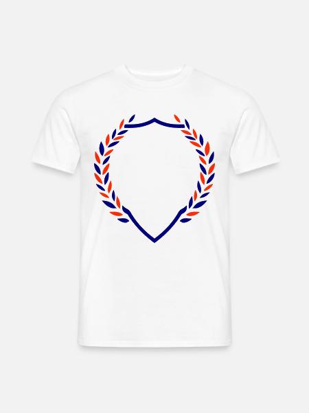 Schild Kranz Symbol Wappen - Männer T-Shirt - Weiß