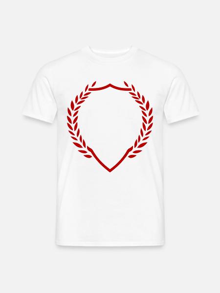 Wappen Schild Kranz Symbol - Männer T-Shirt - Weiß