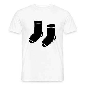 socks - Men's T-Shirt - white - Front - AI Model Male 178 dark (178cm)