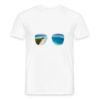 Holiday glasses - Men's T-Shirt - white - Front - AI Model Male 178 dark (178cm)