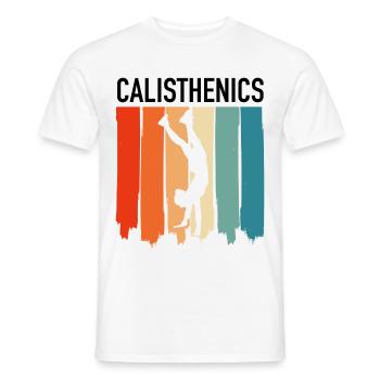 Logo de remise en forme de gymnastique de handstand - T-shirt homme - blanc - Devant - AI Model Male 178 dark (178cm)