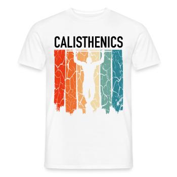 Poirier de gymnastique - T-shirt homme - blanc - Devant - AI Model Male 178 dark (178cm)