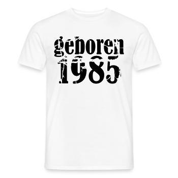 Jahrgang geboren 1985 - Männer T-Shirt - Weiß - Vorne - AI Model Male 178 dark (178cm)