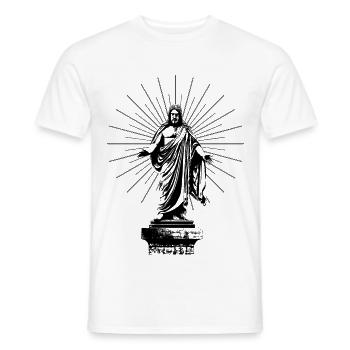 Jésus - T-shirt homme - blanc - Devant - AI Model Male 178 dark (178cm)