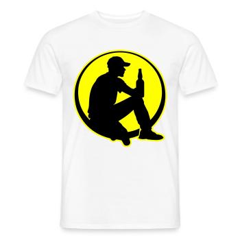 Bouteille de bière Boire - T-shirt homme - blanc - Devant - AI Model Male 178 dark (178cm)
