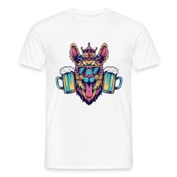 Alpaka Bier Party - Männer T-Shirt - Weiß - Vorne - AI Model Male 178 dark (178cm)