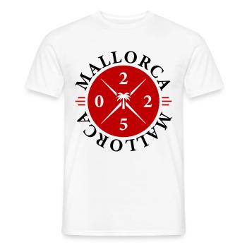 Mallorca 2025 Palme - Männer T-Shirt - Weiß - Vorne - AI Model Male 178 dark (178cm)