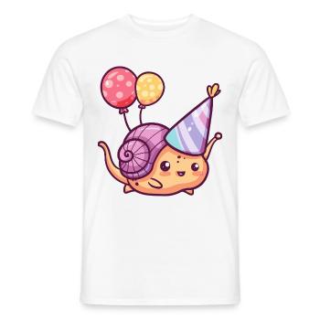 Schnecke Geburtstag Baby - Männer T-Shirt - Weiß - Vorne - AI Model Male 178 dark (178cm)