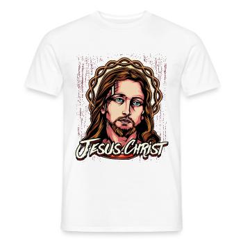 Jésus Christ - T-shirt homme - blanc - Devant - AI Model Male 178 dark (178cm)