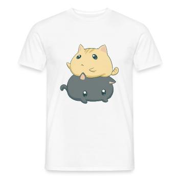 Cats Kitten Cat Kitten Cute kitty animal - Men's T-Shirt - white - Front - AI Model Male 178 dark (178cm)
