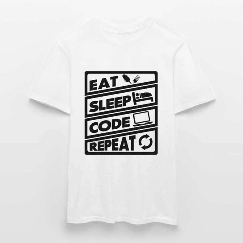 Eat Sleep Code Recurrence | encoder Men’s T-shirt