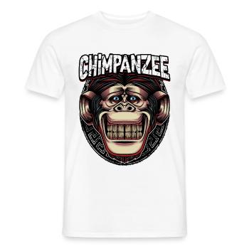 Singe chimpanzé - T-shirt homme - blanc - Devant - AI Model Male 178 dark (178cm)