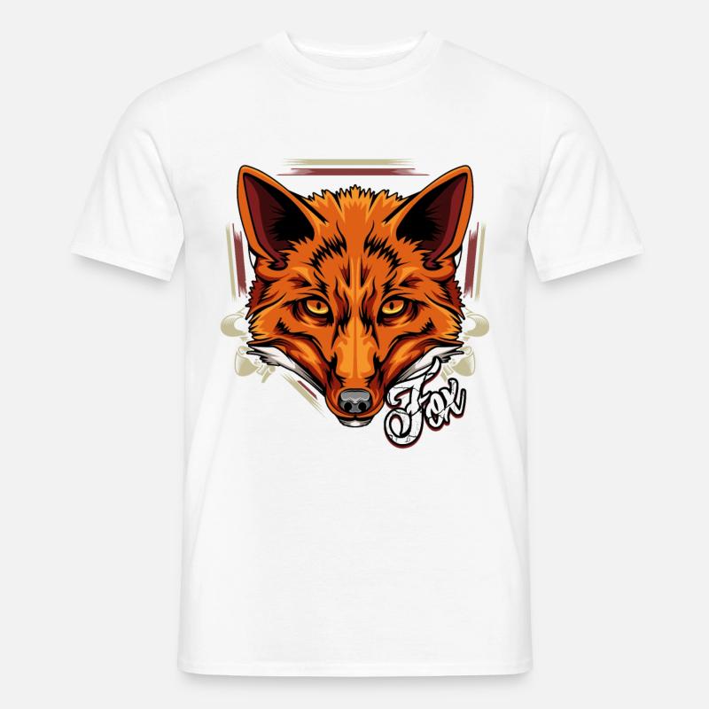 Fuchs - Männer T-Shirt - Weiß