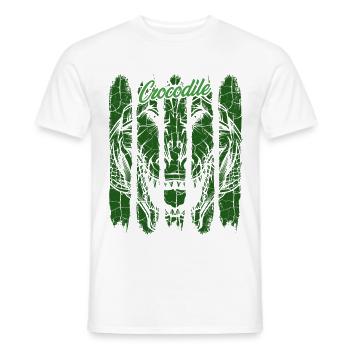 Krokodil Retro - Männer T-Shirt - Weiß - Vorne - AI Model Male 178 dark (178cm)