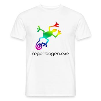 Hamburger haute noblesse arc-en-ciel lézard - T-shirt homme - blanc - Devant - AI Model Male 178 dark (178cm)