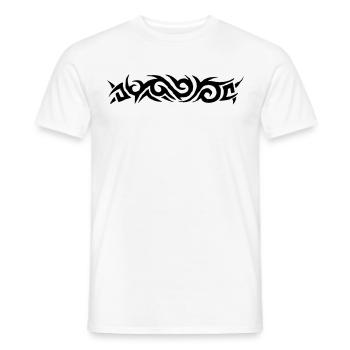 tribal tattoo - T-shirt homme - blanc - Devant - AI Model Male 178 dark (178cm)