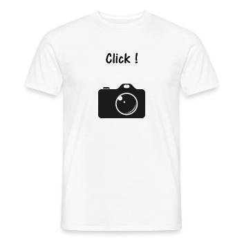Kamera Foto Click - Männer T-Shirt - Weiß - Vorne - AI Model Male 178 dark (178cm)