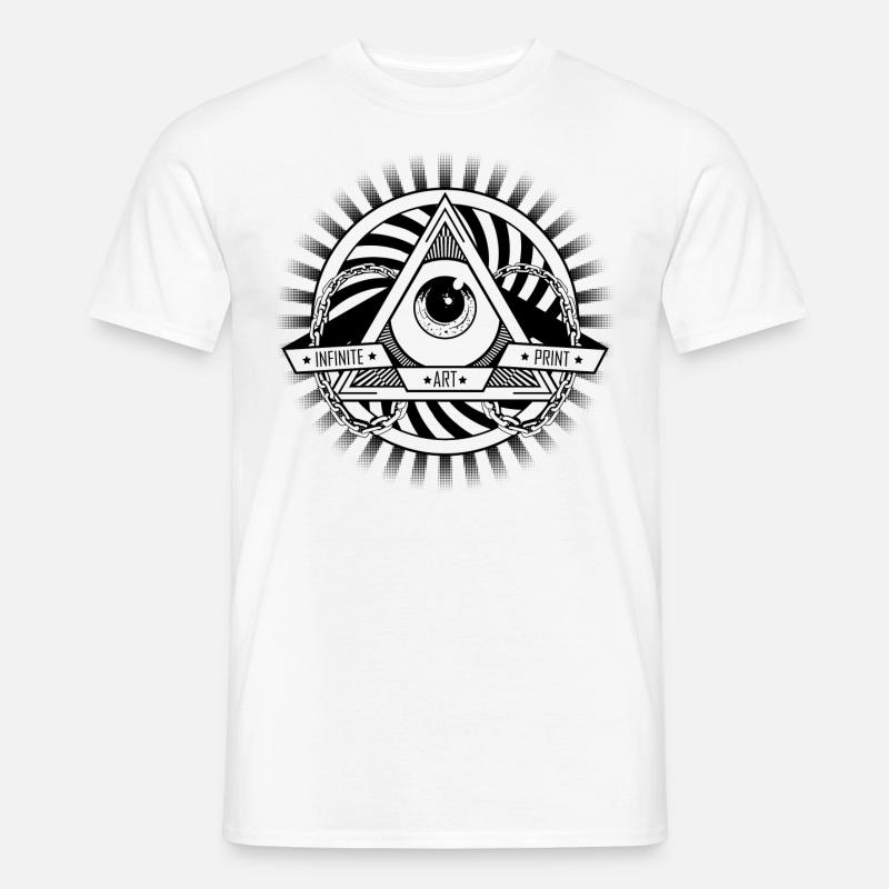 Die Kunst, die alles sieht - Männer T-Shirt - Weiß