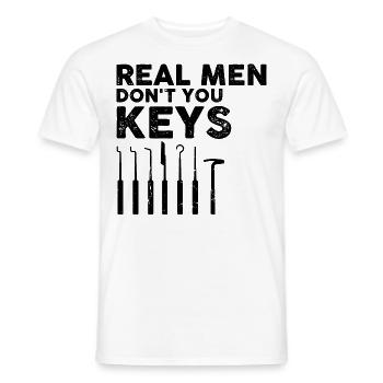 Hommes Schlosdienst Technicien de verrouillage Conception - T-shirt homme - blanc - Devant - AI Model Male 178 dark (178cm)