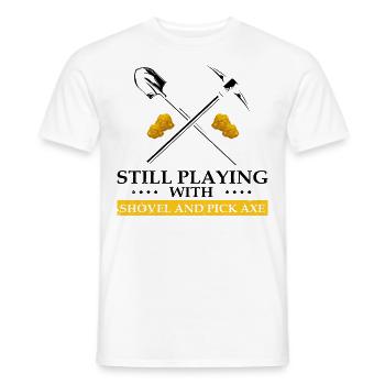 Gold Digger Gold Panning Gold Mining Designs - Men's T-Shirt - white - Front - AI Model Male 178 dark (178cm)