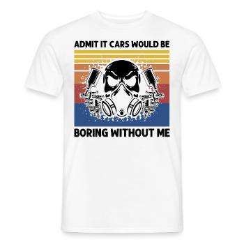 Autolackierer Angebot für Karosserietechniker - Männer T-Shirt - Weiß - Vorne - AI Model Male 178 dark (178cm)
