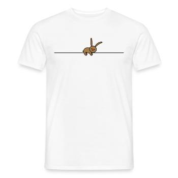 Lustiger schlafender Hase - Männer T-Shirt - Weiß - Vorne - AI Model Male 178 dark (178cm)