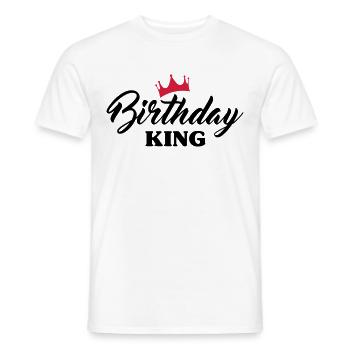 Anniversaire Messieurs Birthday King - T-shirt homme - blanc - Devant - AI Model Male 178 dark (178cm)