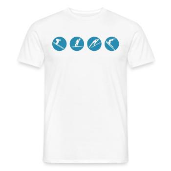 ski jumper - Men's T-Shirt - white - Front - AI Model Male 178 dark (178cm)
