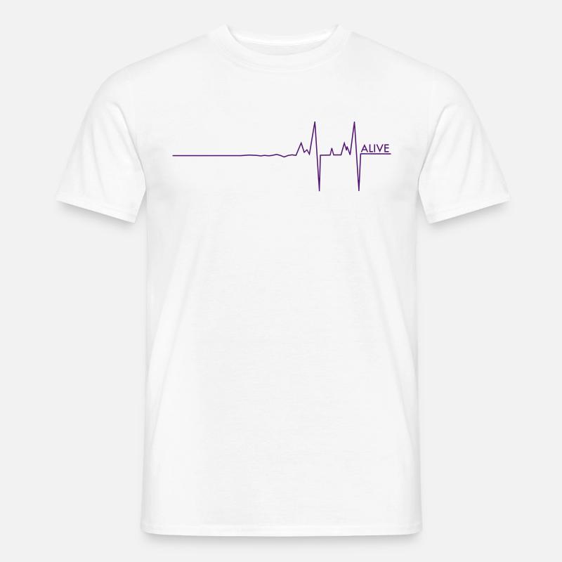 Alive pulse/UK - Männer T-Shirt - Weiß