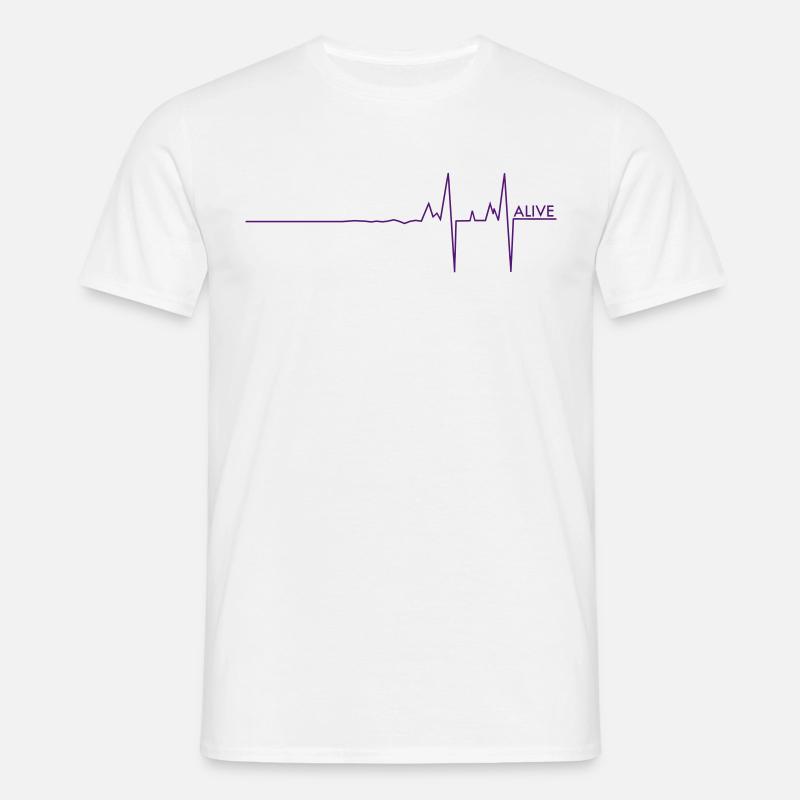 Alive pulse/UK - Men's T-Shirt - white
