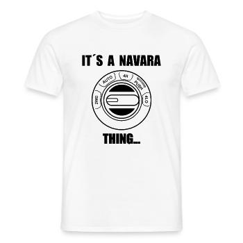 Its a Navara Thing - Männer T-Shirt - Weiß - Vorne - AI Model Male 178 dark (178cm)