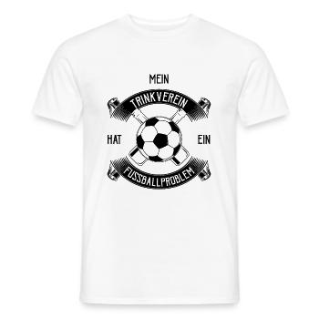My drinking club has a football problem - Men's T-Shirt - white - Front - AI Model Male 178 dark (178cm)