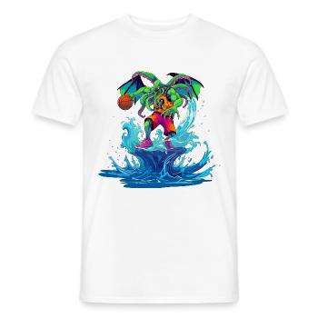 Cthulhu Basketball - Men's T-Shirt - white - Front - AI Model Male 178 dark (178cm)
