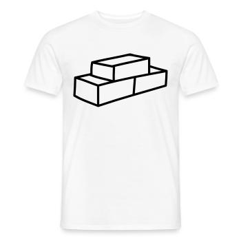 Brique - T-shirt homme - blanc - Devant - AI Model Male 178 dark (178cm)