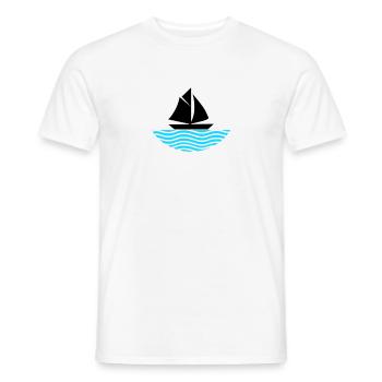 Boot - Männer T-Shirt - Weiß - Vorne - AI Model Male 178 dark (178cm)