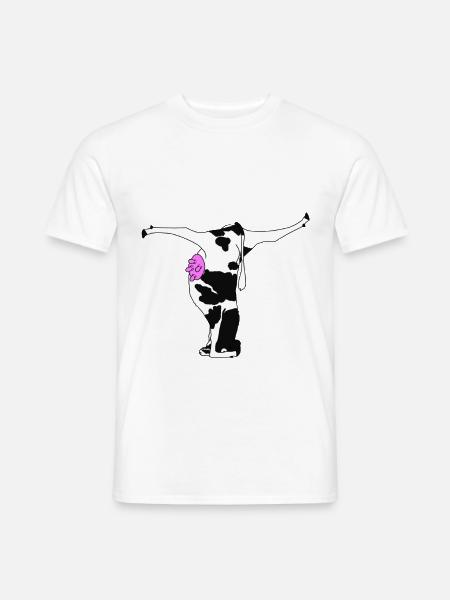 Yoga for the cow funny gift idea to give away - Men's T-Shirt - white