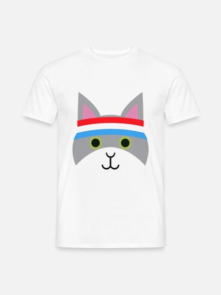 Jogging cat - Men's T-Shirt - white