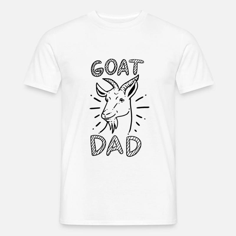 Ziegenpapa - Männer T-Shirt - Weiß