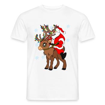 Lustiges Weihnachtsgeschenk für Glücks Erwachsene - Männer T-Shirt - Weiß - Vorne - AI Model Male 178 dark (178cm)