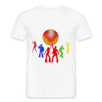 Disco vieux temps beaux souvenirs idée cadeau - T-shirt homme - blanc - Devant - AI Model Male 178 dark (178cm)