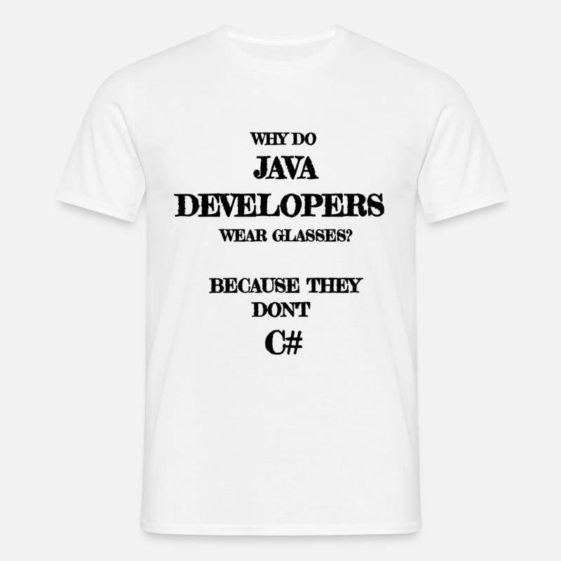java developers joke Java Developer - T-shirt Homme - blanc