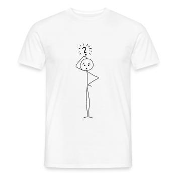 Strichmännchen - Männer T-Shirt - Weiß - Vorne - AI Model Male 178 dark (178cm)