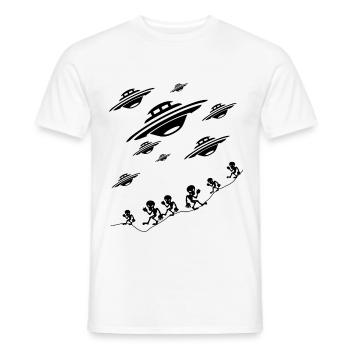 UFOS - T-shirt homme - blanc - Devant - AI Model Male 178 dark (178cm)