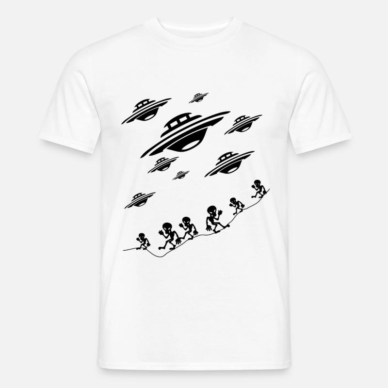 UFOS - Männer T-Shirt - Weiß