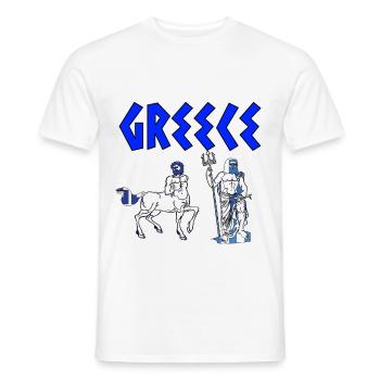 GRÈCE ANTIQUE - T-shirt homme - blanc - Devant - AI Model Male 178 dark (178cm)