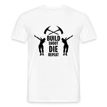 Battle Royale - Build Shoot Die Repeat - Männer T-Shirt - Weiß - Vorne - AI Model Male 178 dark (178cm)