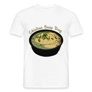Soupe au poulet Soupe au poulet excellente idée cadeau - T-shirt homme - blanc - Devant - AI Model Male 178 dark (178cm)