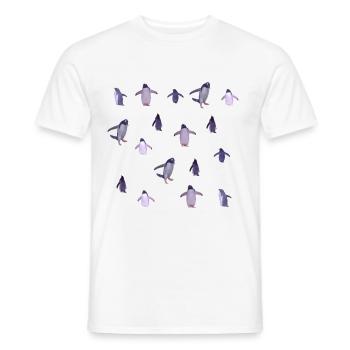 penguins - Men's T-Shirt - white - Front - AI Model Male 178 dark (178cm)