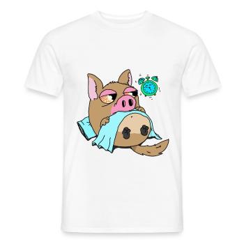 inner pig dog gift idea for new intentions - Men's T-Shirt - white - Front - AI Model Male 178 dark (178cm)